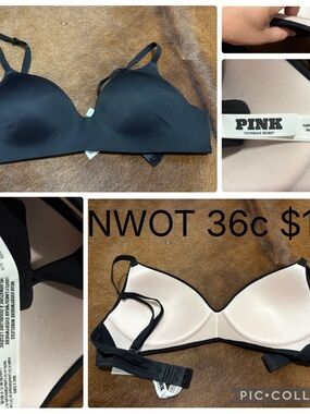 Victoria's Secret PINK Black Lightly Lined T-Shirt Bra